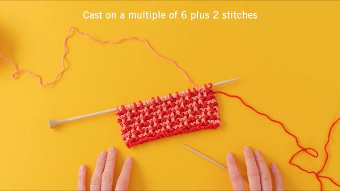 how to knit mosaic slip stitch - step 2