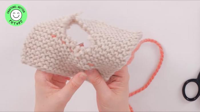 How to: Visibly-mend weave darning - step 4