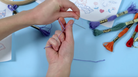 How to split your Embroidery Thread - Step 2