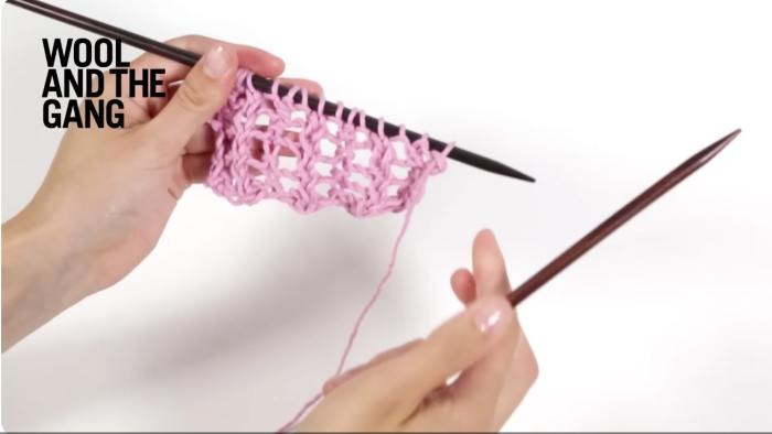 How to Knit In Lace Rib Stitch - Step 15