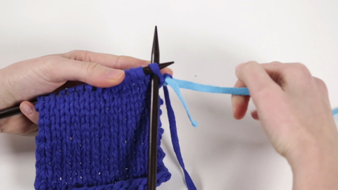 How To: Join A New Colour In Knitting - Step 2