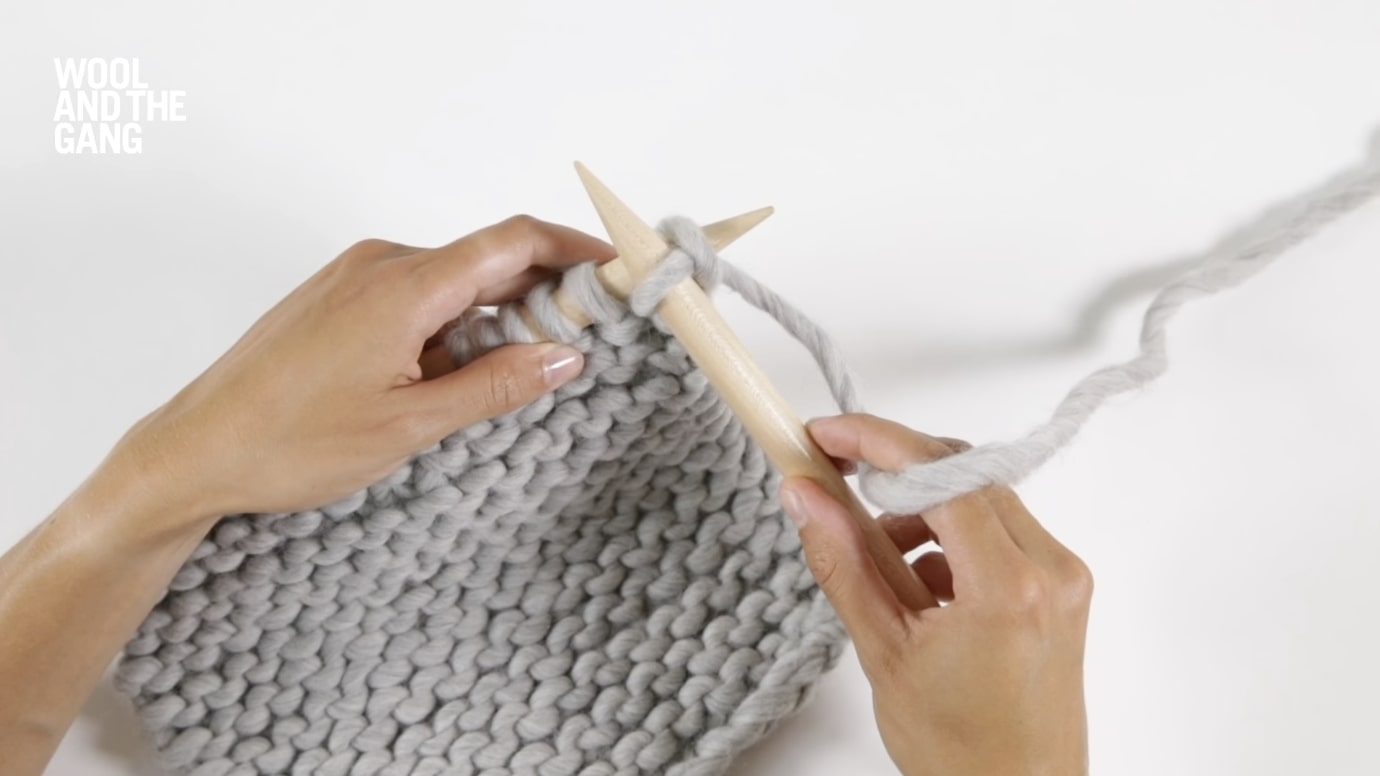 How To: Knit A Knit Stitch - Step 4