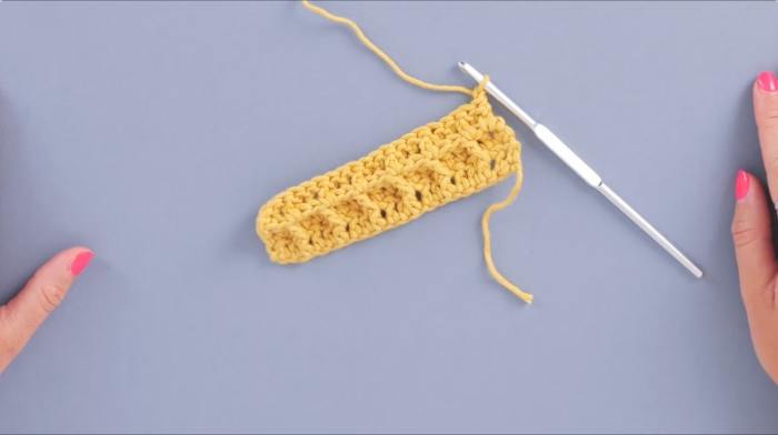 How to crochet waffle stitch - step 12
