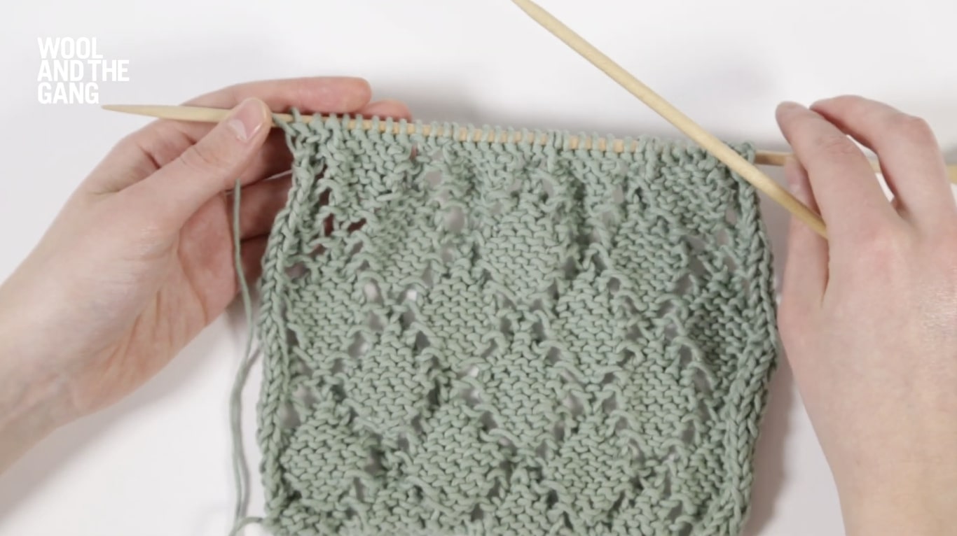How To: Knit The Openwork Diamond Pattern - Step 10