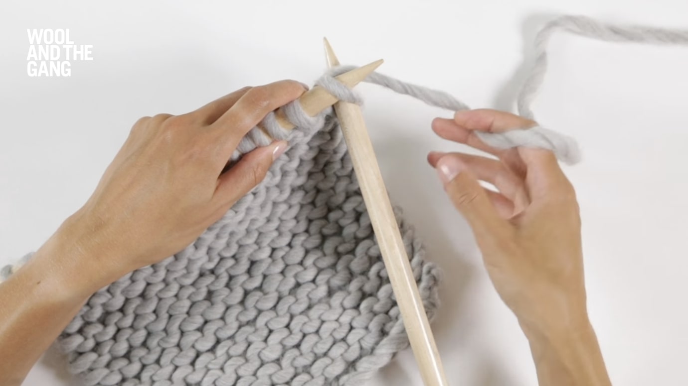 How To: Knit A Knit Stitch - Step 3