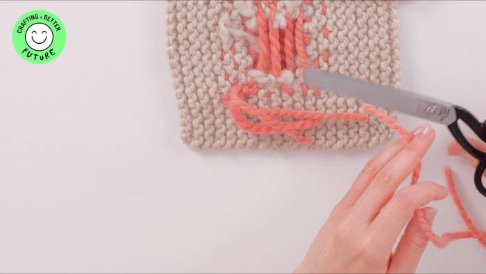 How to: Visibly-mend weave darning - step 8