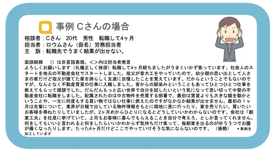 転職先で結果を出せていないCさんの事例