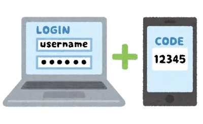 二段階認証を設定する　イラスト
