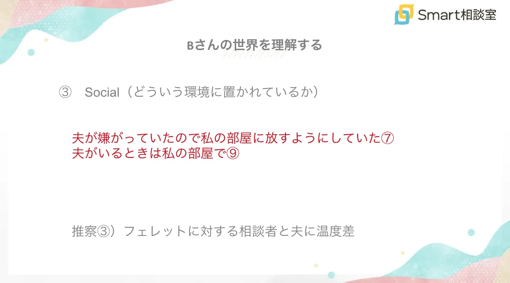  置かれている環境の「Social」の推察 