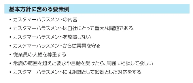 基本方針に含める要素例