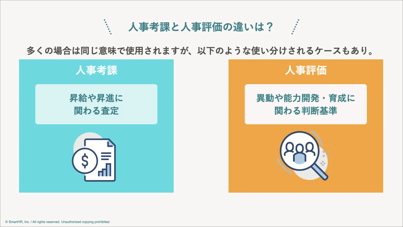 人事考課と人事評価の違い