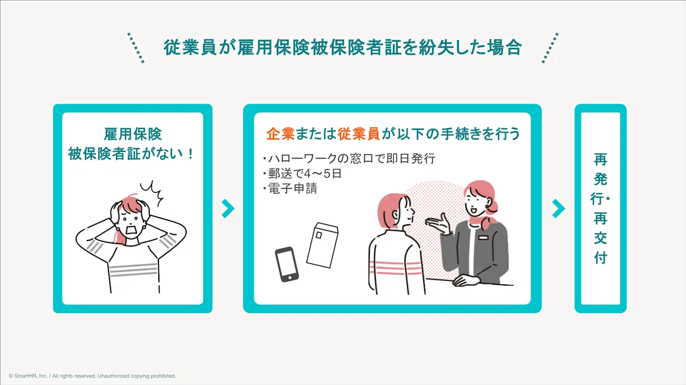 「雇用保険被保険者証がない」と言われた場合