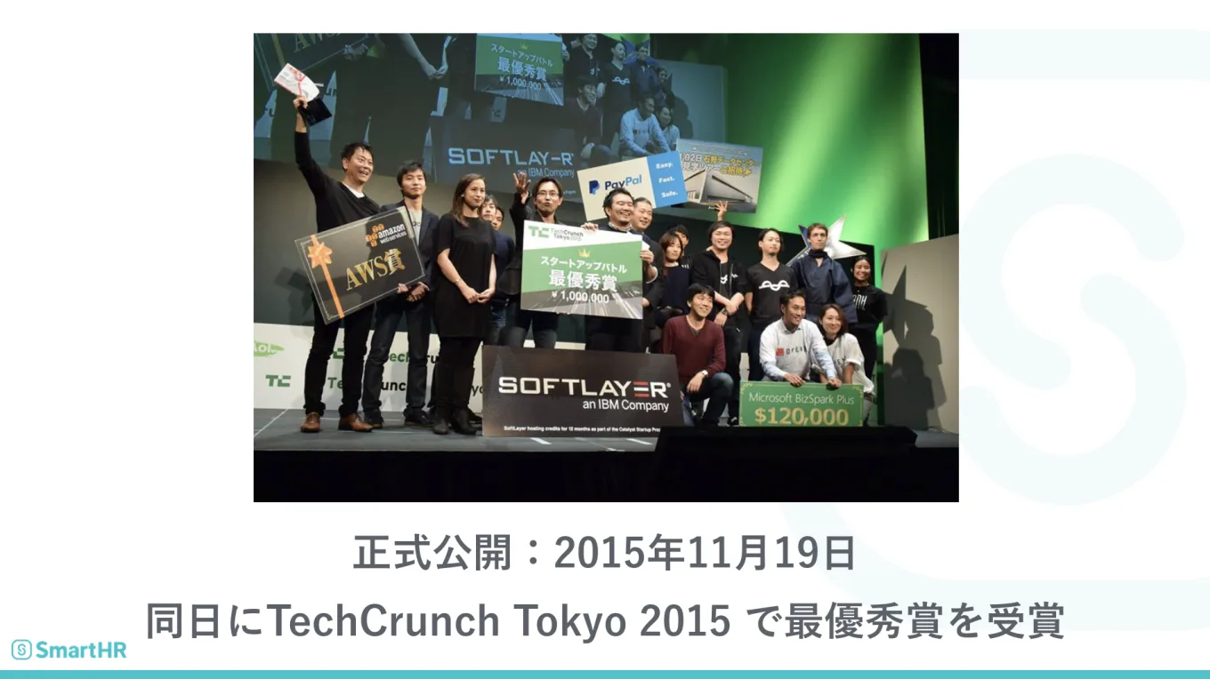 「TechCrunch Tokyo2015」で最優秀賞を受賞