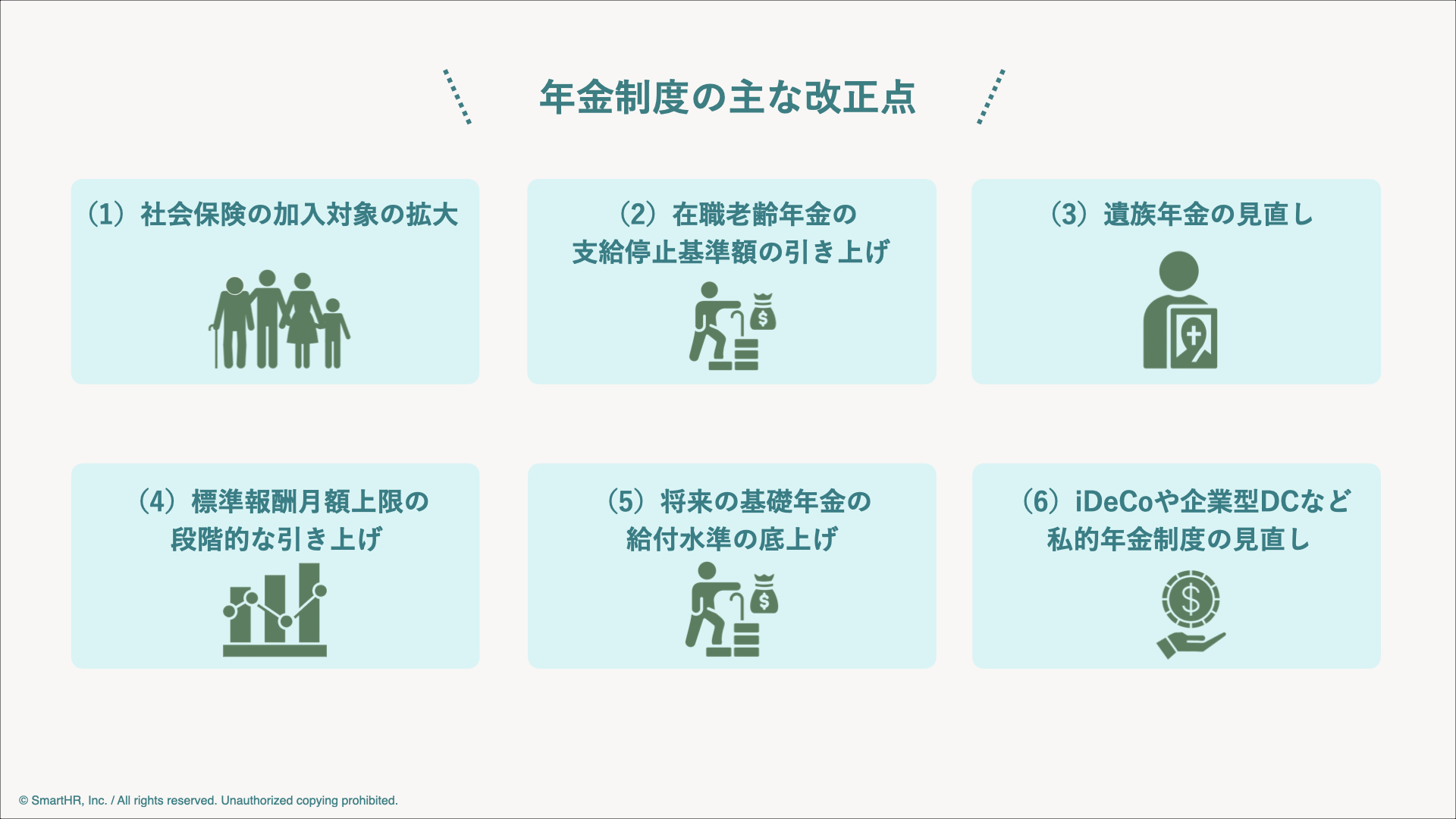 4月施行「年金制度改正法」6つの改正点と実務ポイント - SmartHR Mag.