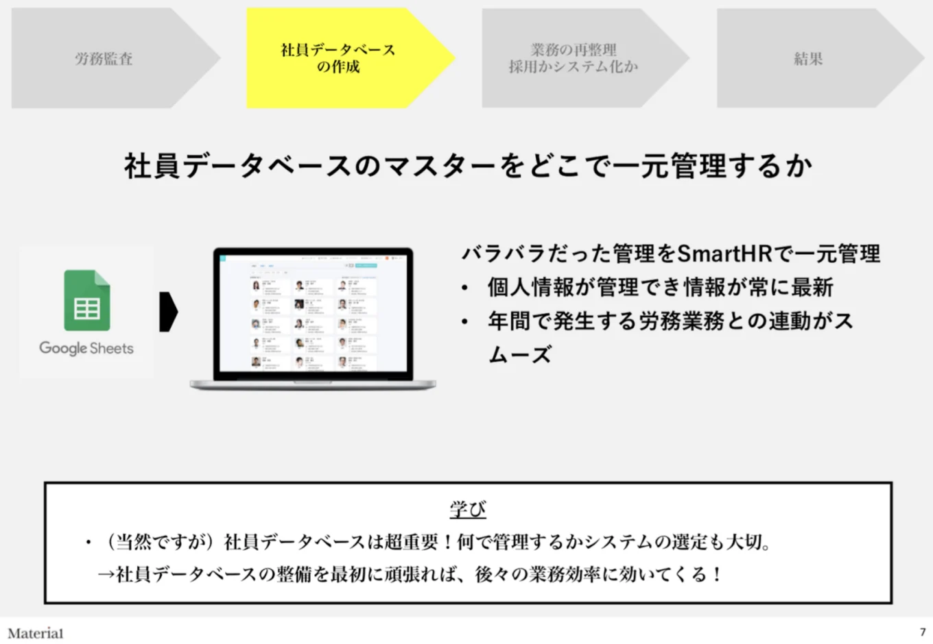 社員データベースのマスターをどこで一元管理するか　その課題から学んだこと