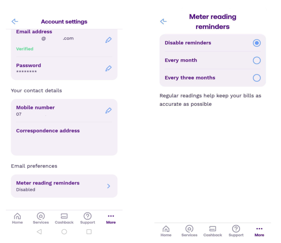 Read reminder setup - UW app