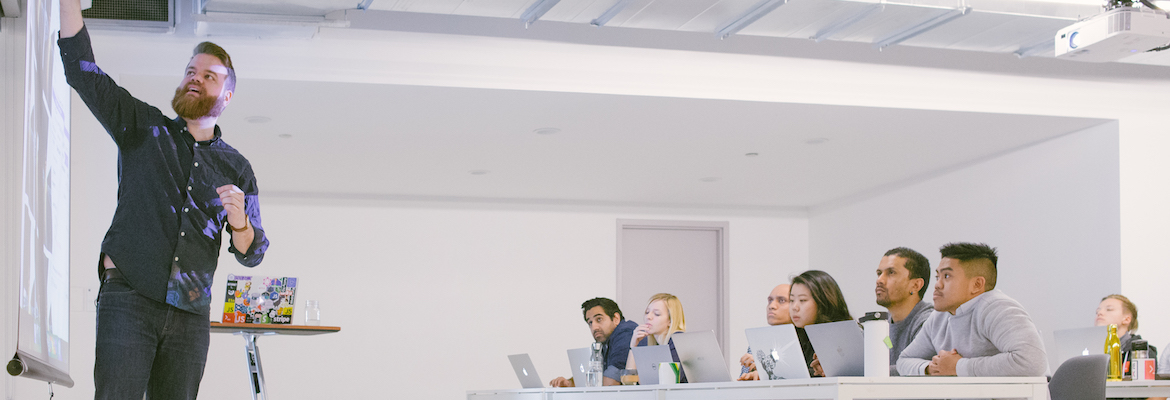 Ryan Christiani teaching at HackerYou