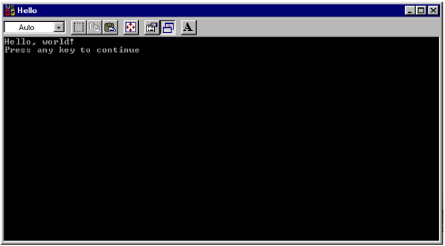 MS-DOS window