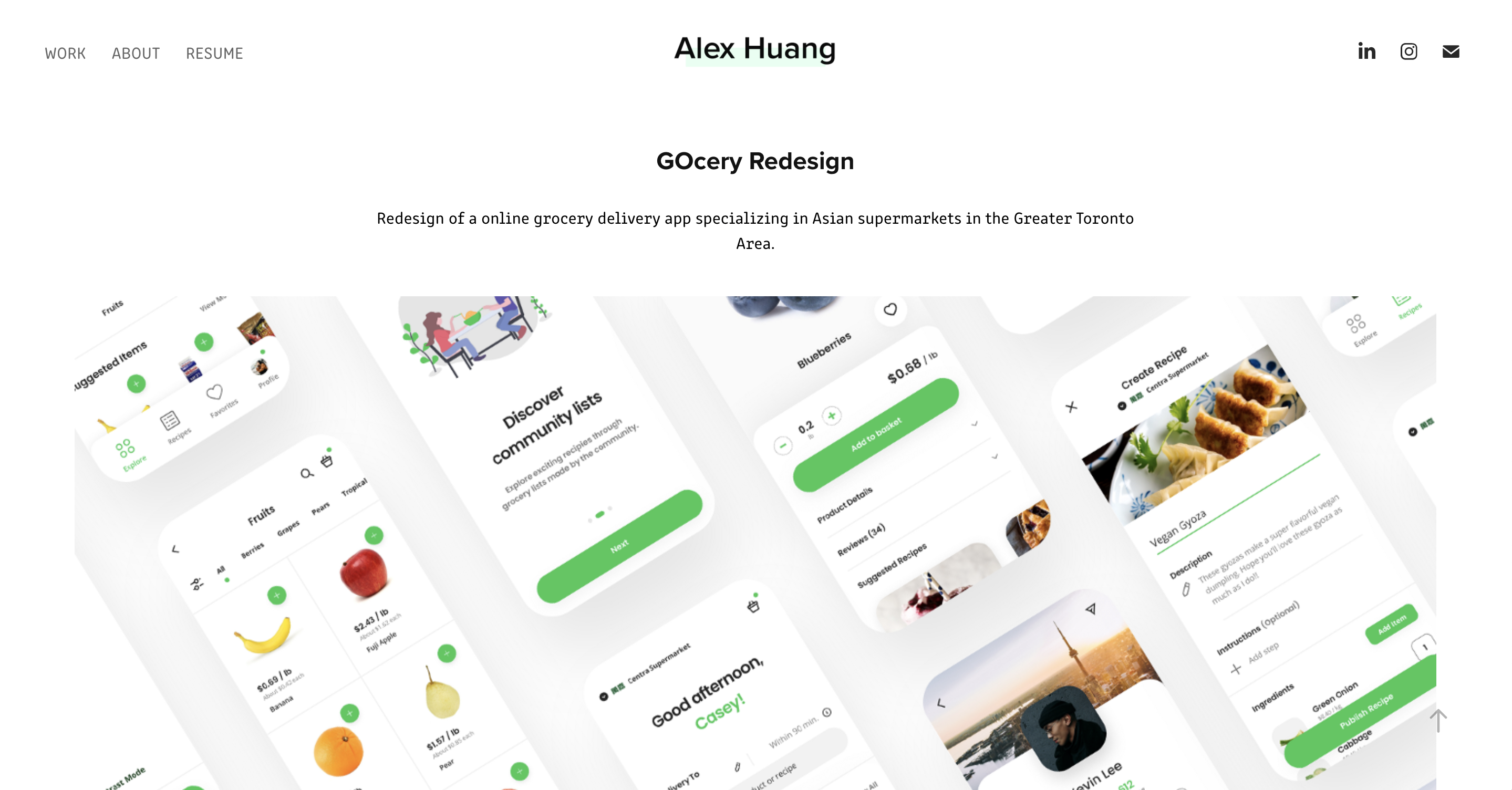 GOcery: Reinventing Grocery Delivery UX Design Project by Alex Huang | Juno College of Technology