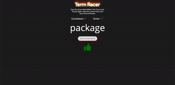 Term Racer app preview