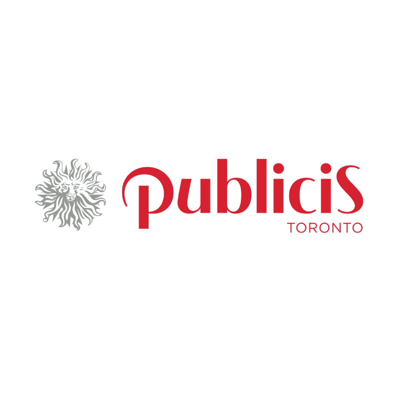 Publicis Canada's logo mocked up on Juno College's ripped paper.