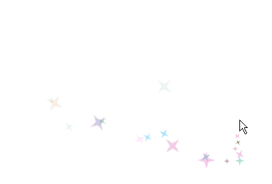 Mouse cursor with sparkles