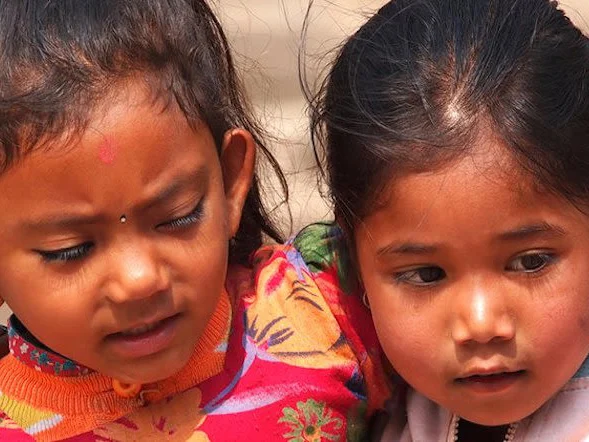 A pair of young Nepalese girls
