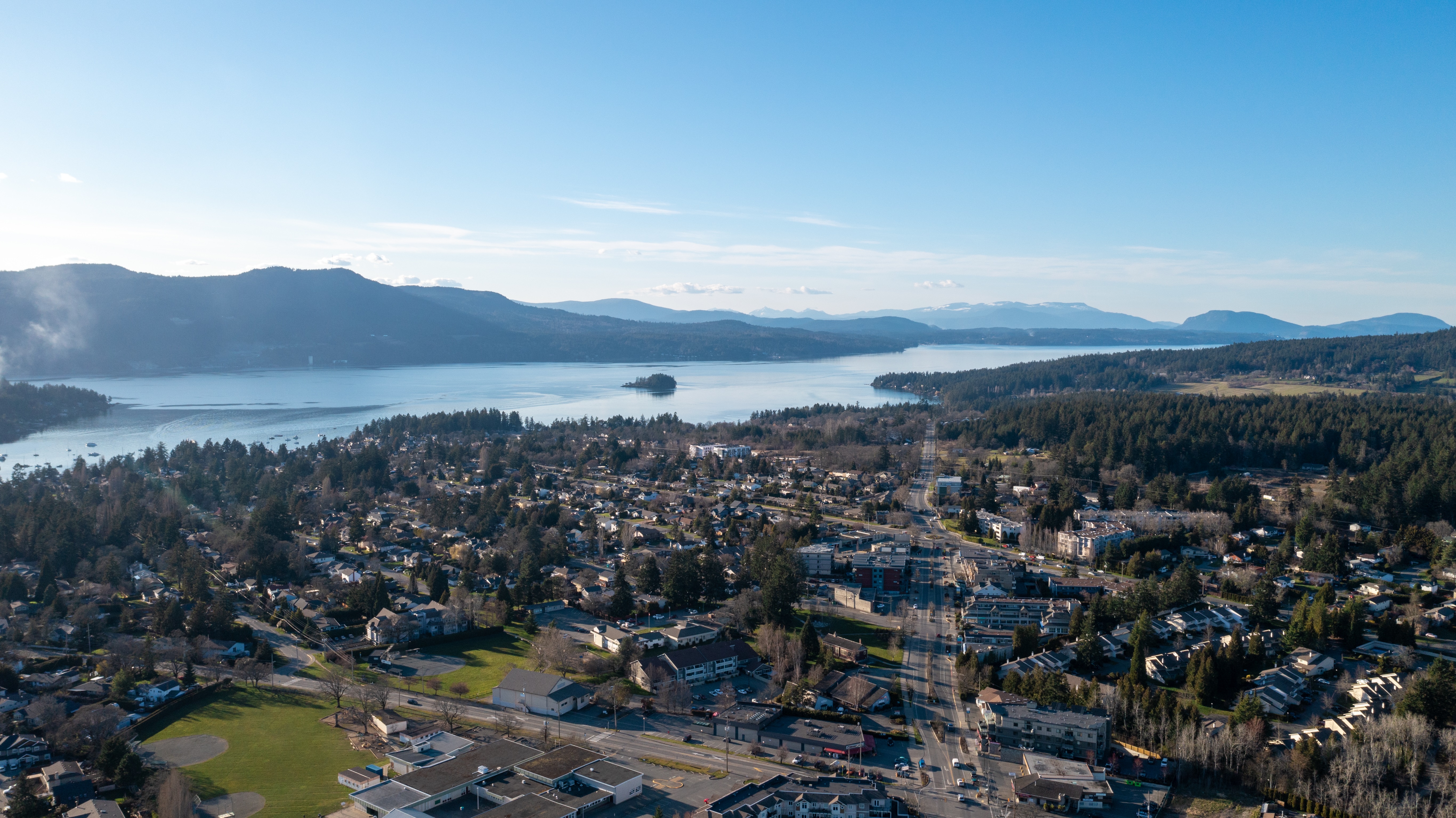 An image of Brentwood bay in the District of Central Saanich