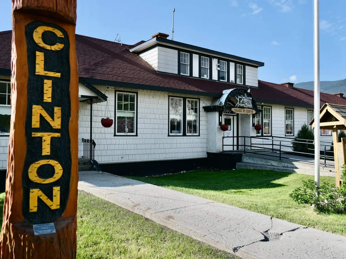 The municipal office in Clinton, B.C. is a heritage building in the village centre.