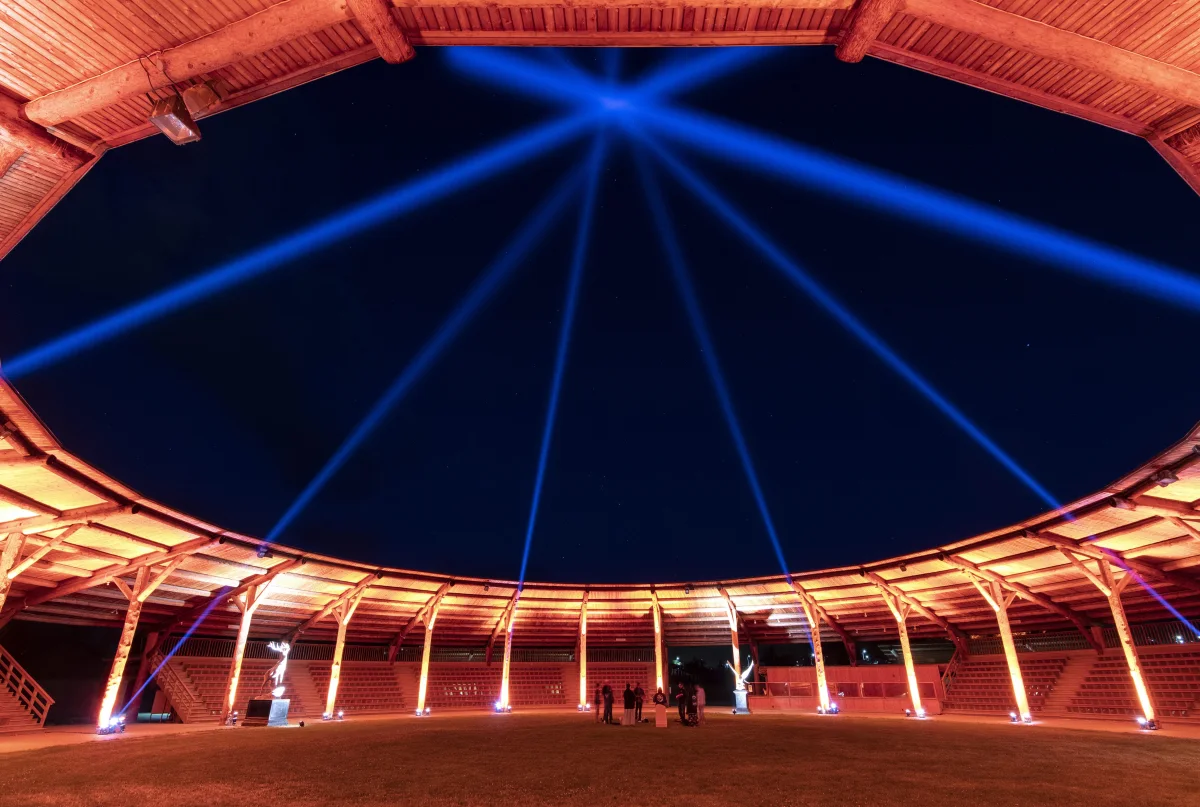 The Tk’emlúps te Secwépemc Powwow Arbour, built to seat up to 2,500 people