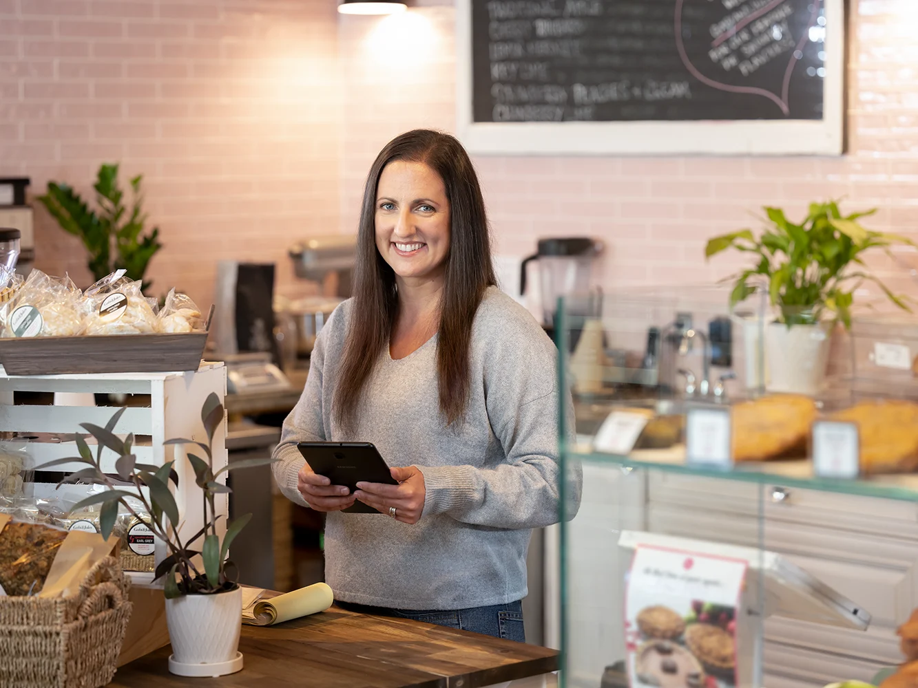 #StandWithOwners winner, Lisa Beecroft of Gabi & Jules at their brick and mortar bakery in Port Moody, B.C.