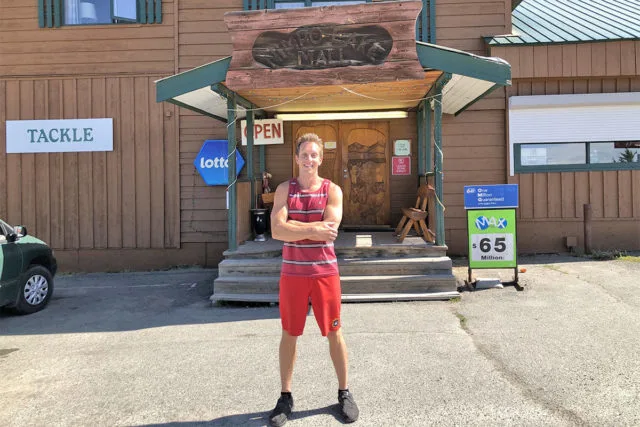 Richard Simon stands in front of the Nimpo Lake General Store.