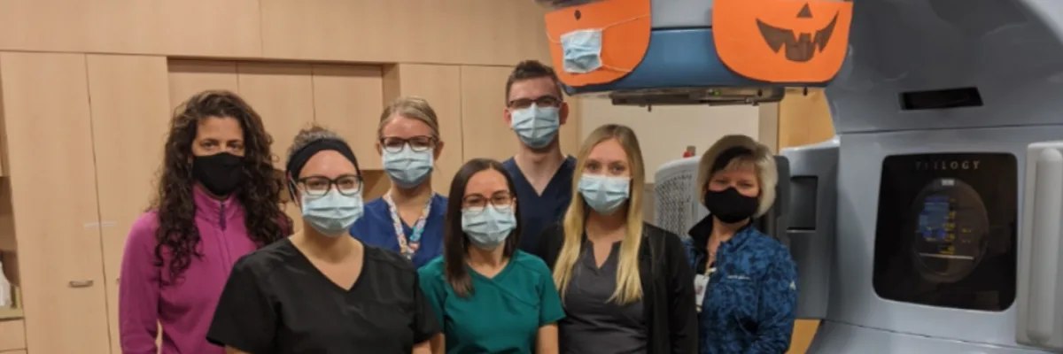 Group of hospital workers wearing masks