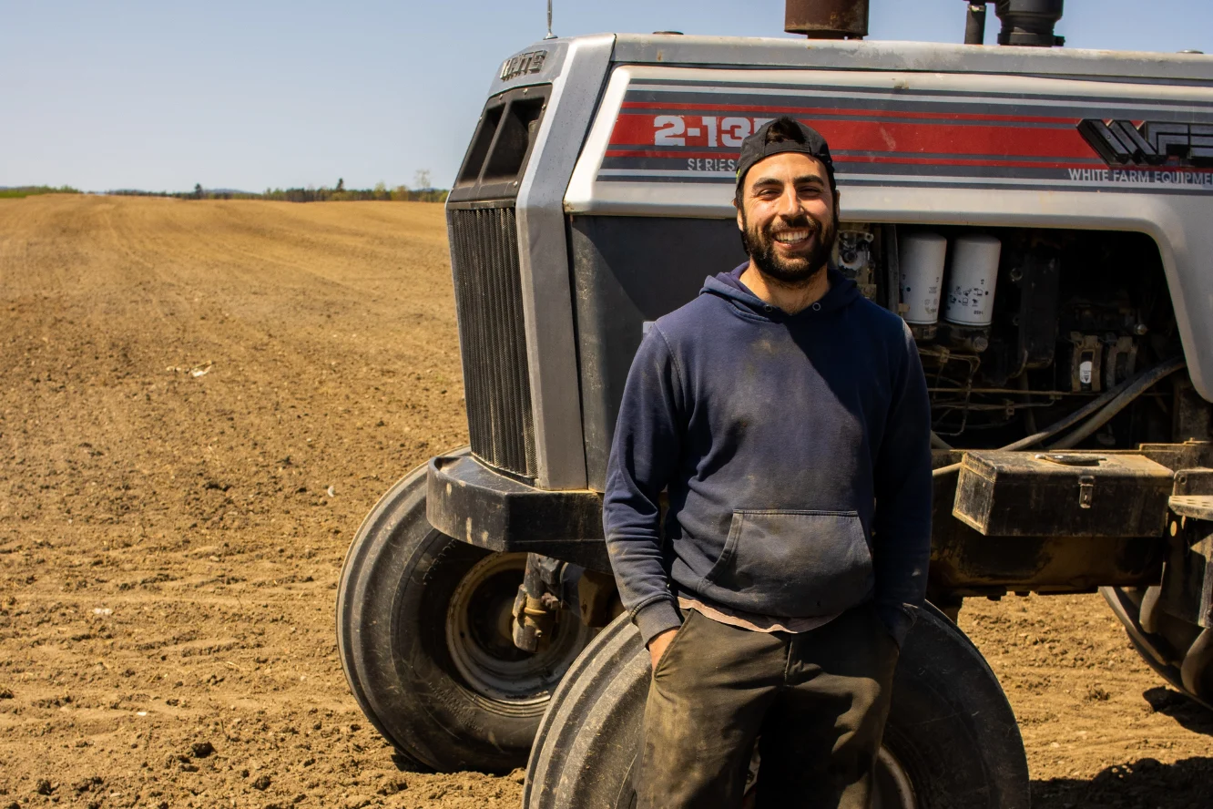 Alexis Montambault, young dairy farmer and co-owner of Ferme Montambault-Tessier.
