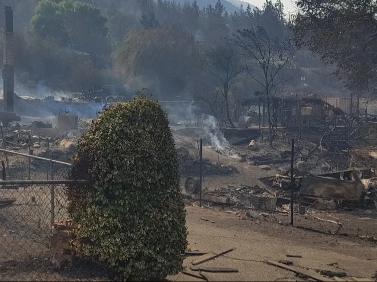 the town of Lytton after wildfires