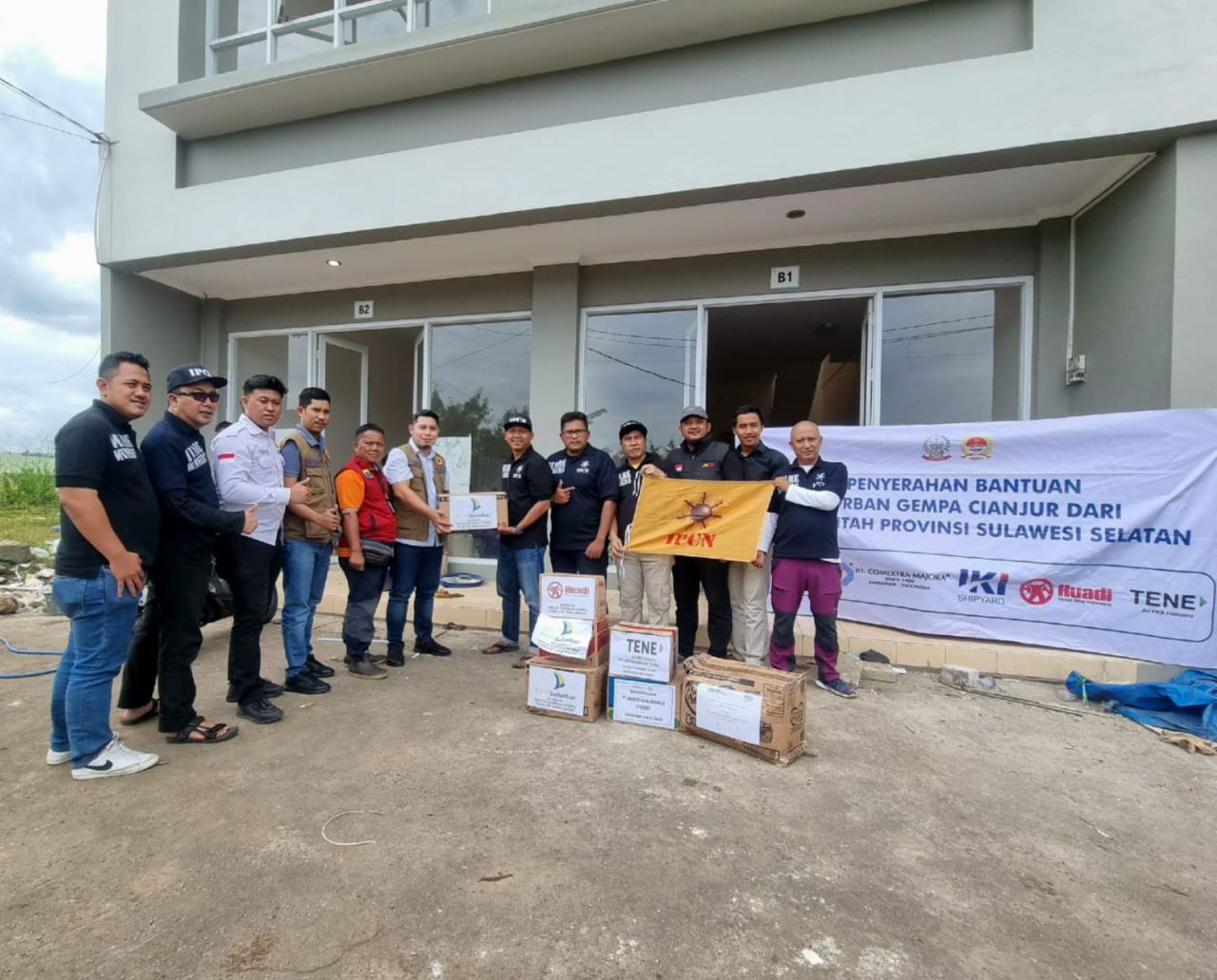 IPCN Salurkan Bantuan Pemprov Sulsel untuk Korban Gempa Cianjur