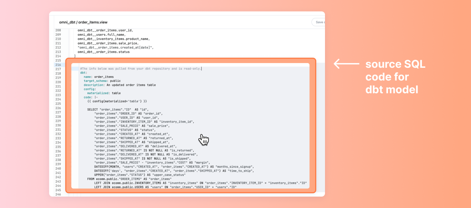 How dbt and BI should work together - sql source code