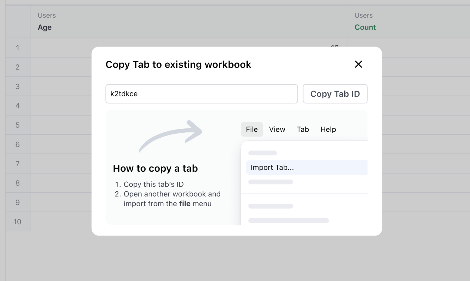 Copy tab to existing workbook