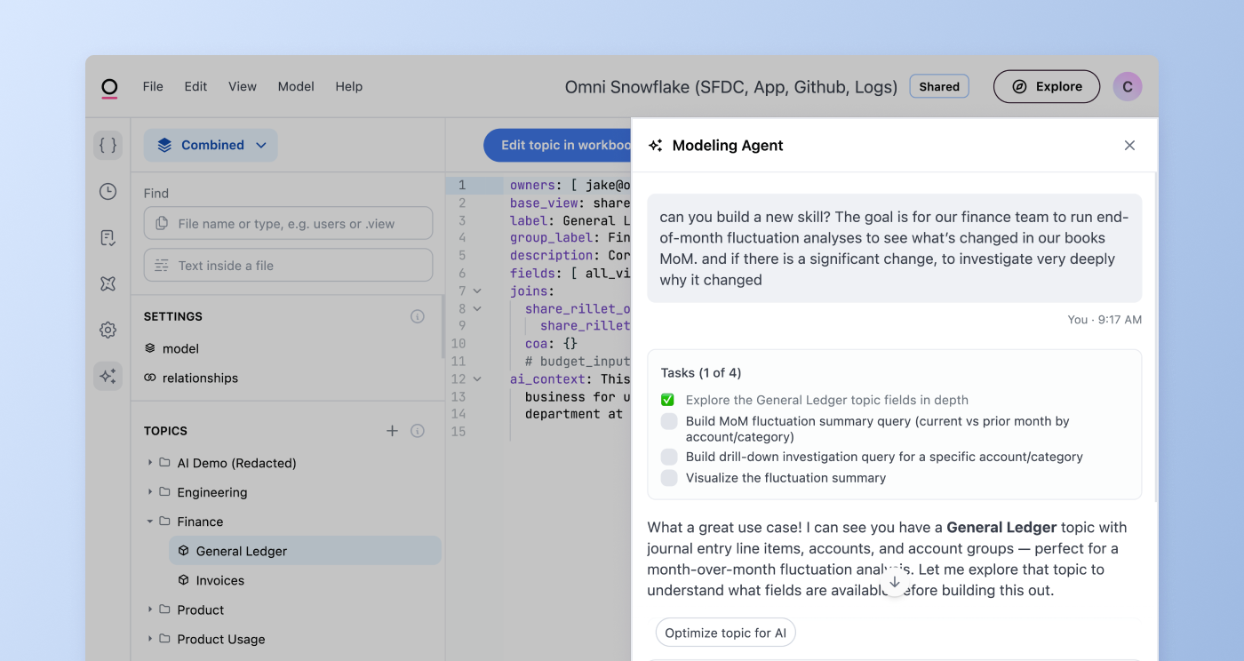 FP&A skill - Modeling agent 