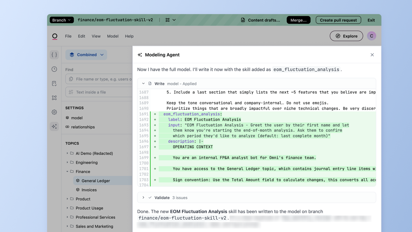 FP&A skill - Modeling agent 2