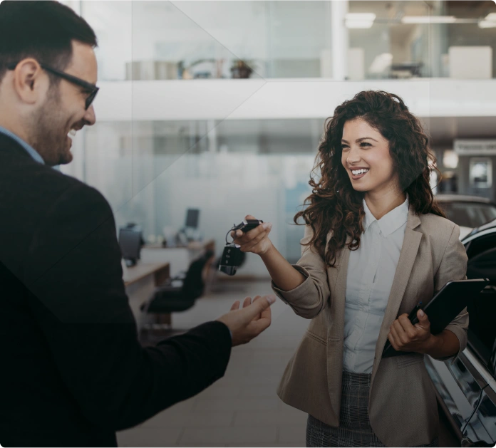 Photo of a woman getting car keys
