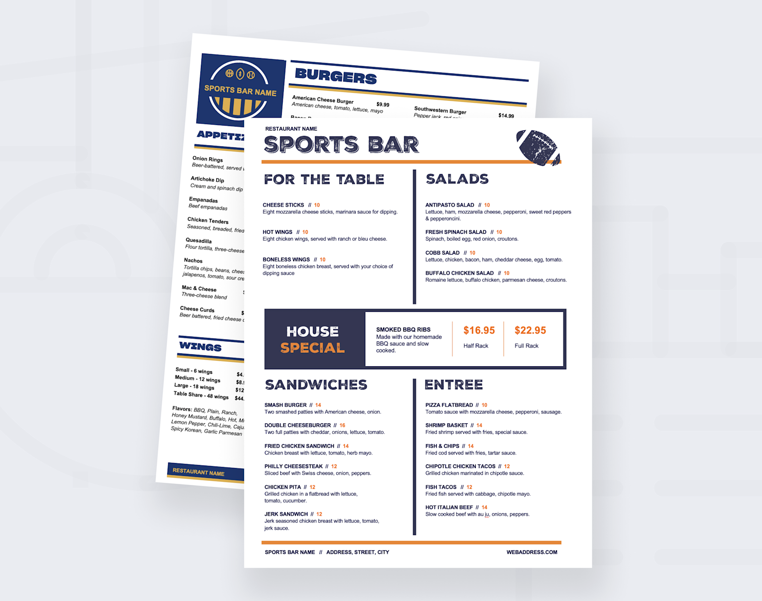 Sports Bar Menu Templates | Toast POS