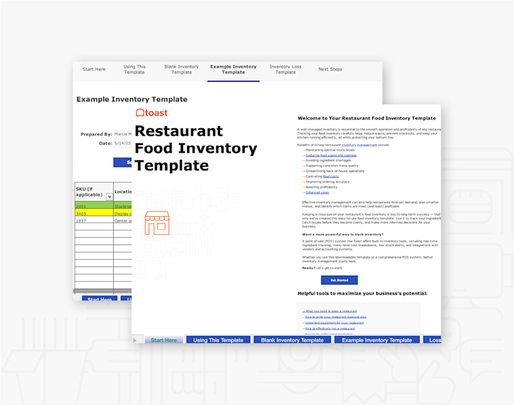 Caterease Intventory Templates Restaurant Food Inventory Template | Toast