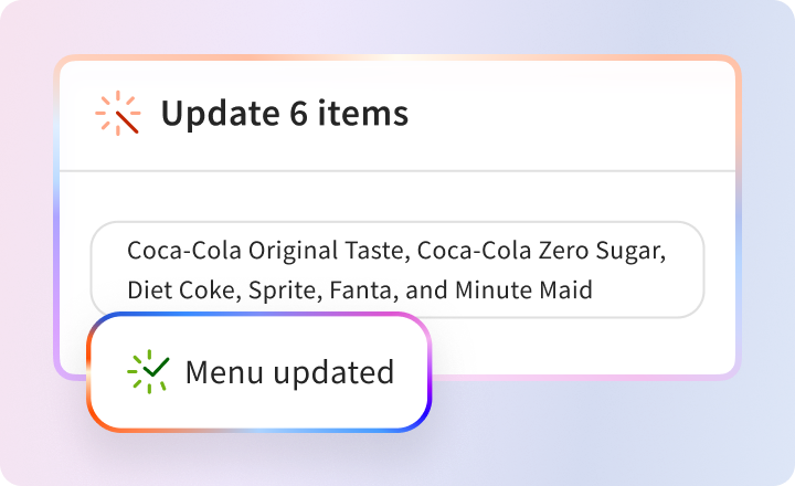 Optimize menu items with Coca-Cola