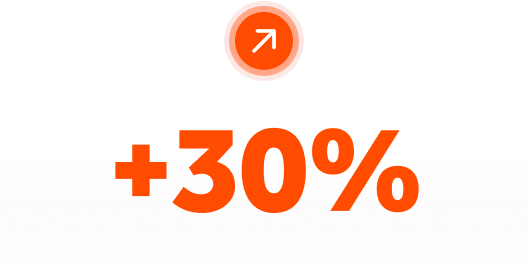 Revenue up to 30% greater than average.