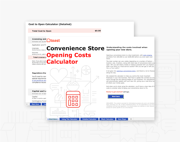 Convenience Store Opening Costs Calculator | Toast