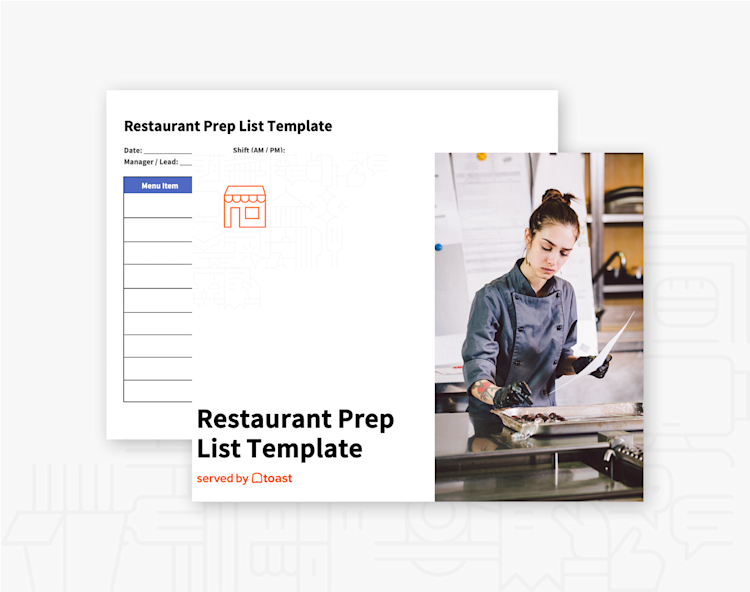restaurant kitchen templates bundle, order and prep... Restaurant Kitchen Prep List Template | Toast