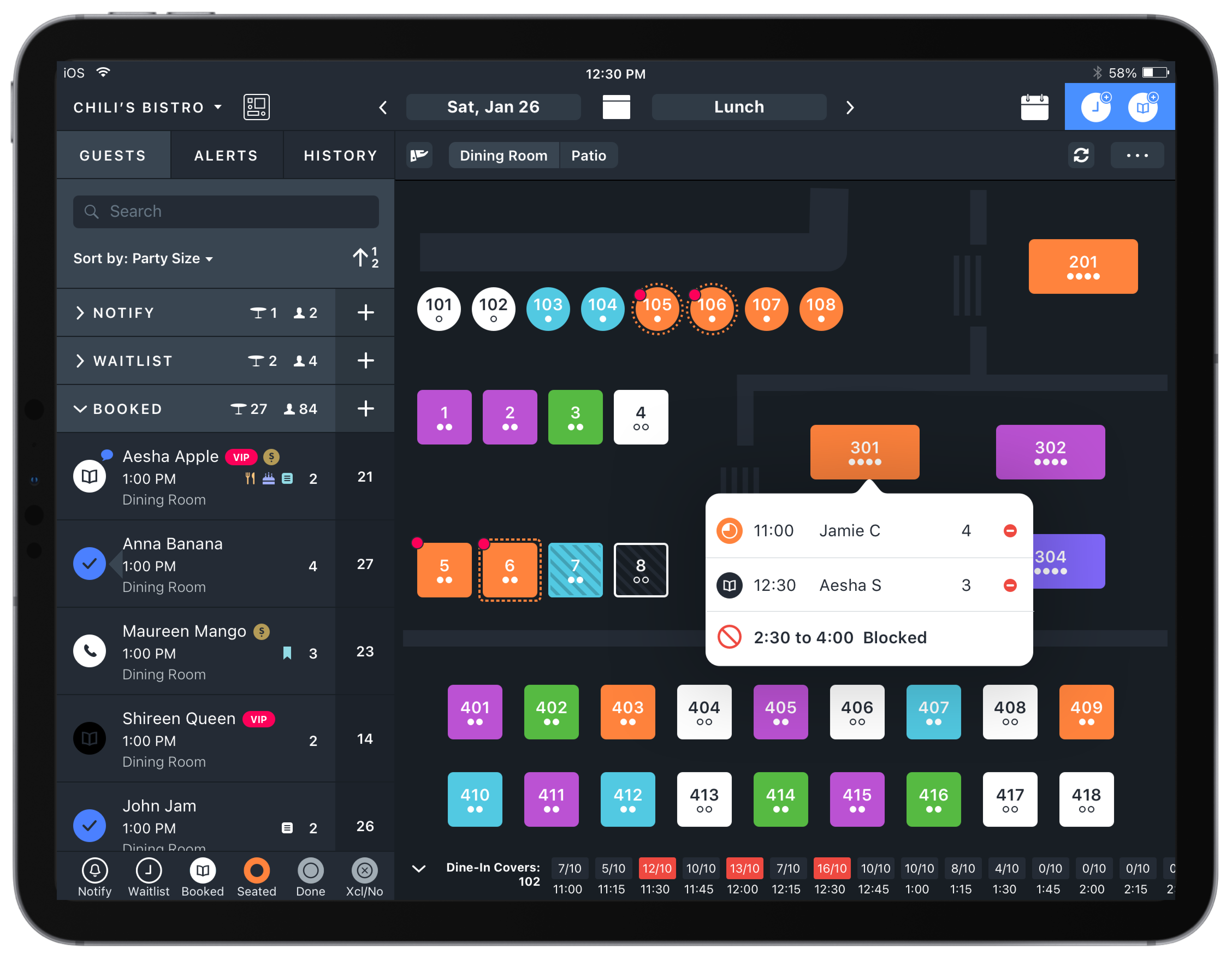 Resy Reservations Floor Plan