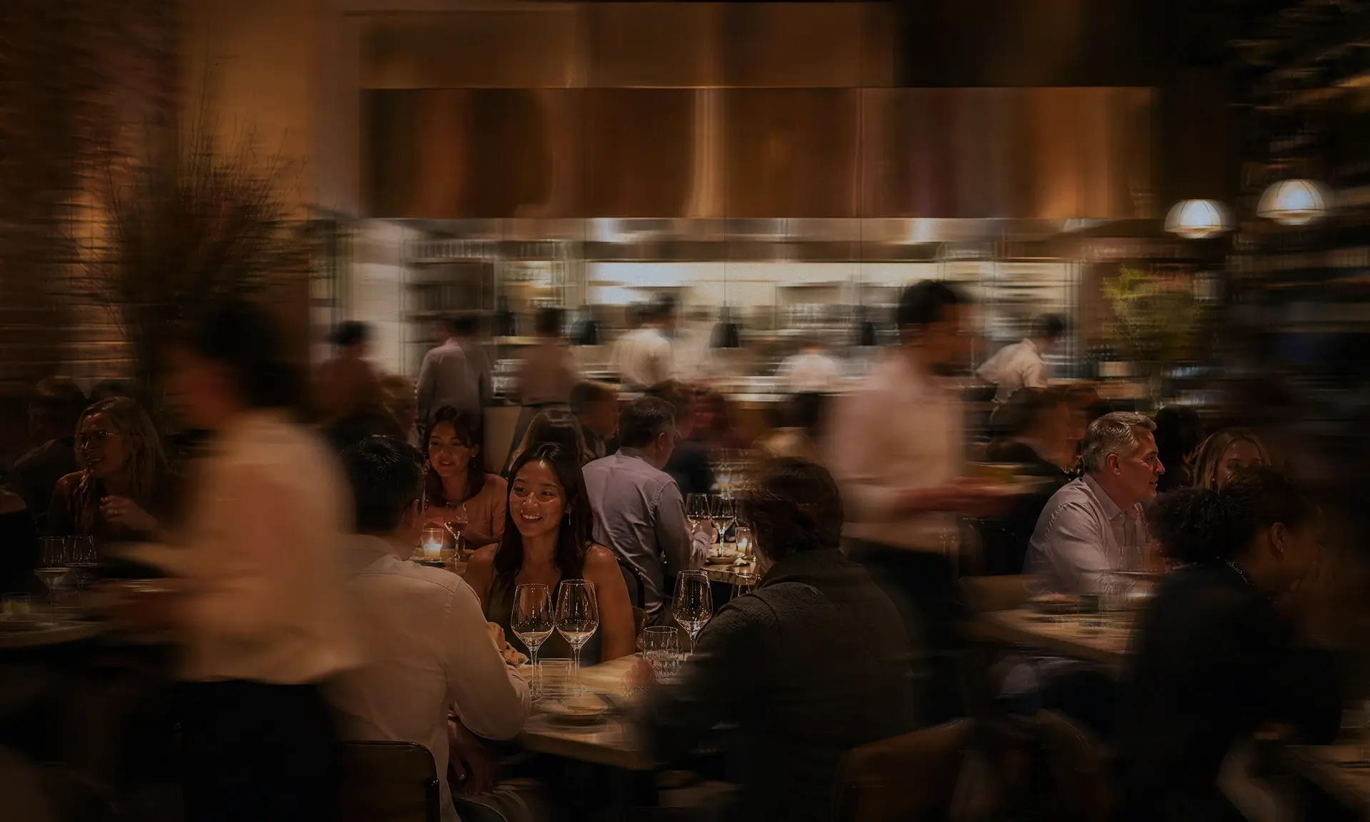 Inside the restaurant