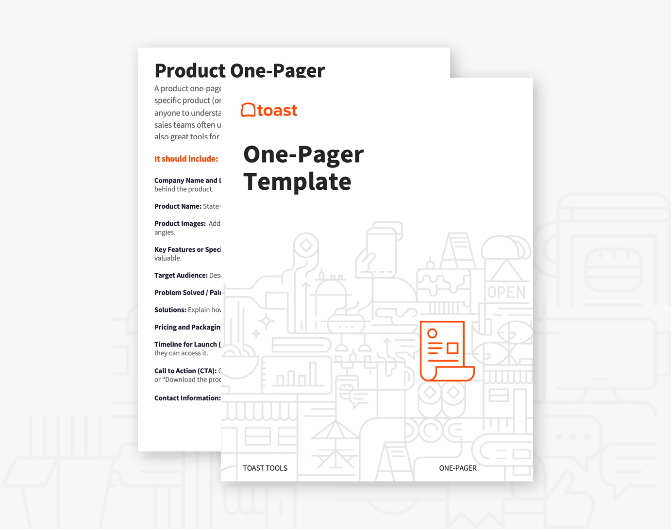 One Pager Template What's Inside
